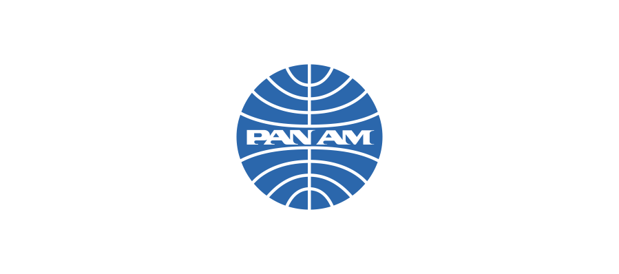 Pan Am blue globe logo designed by Saul Bass